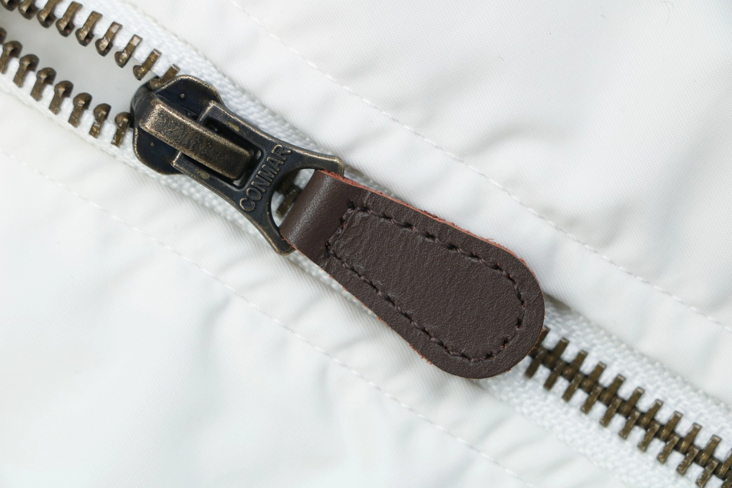 Ralph Lauren Vintage Shearling-Collar Down Flight Jacket Zipper puller