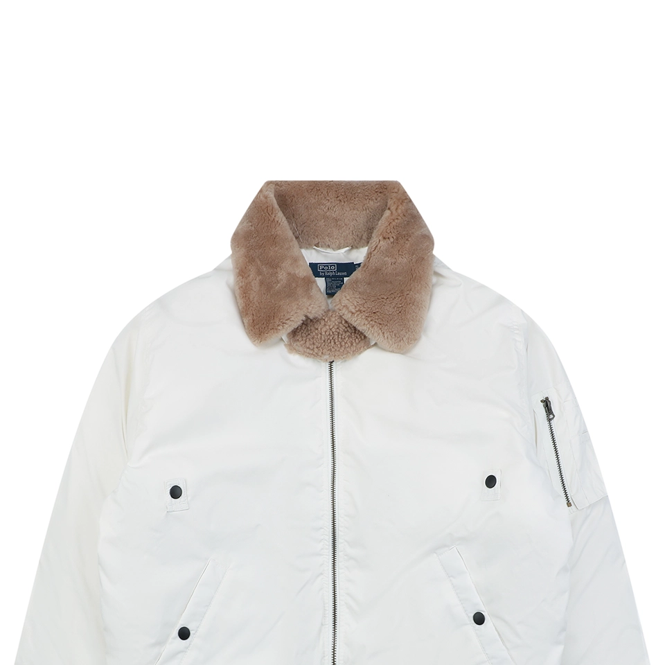 Ralph Lauren Vintage Shearling-Collar Down Flight Jacket