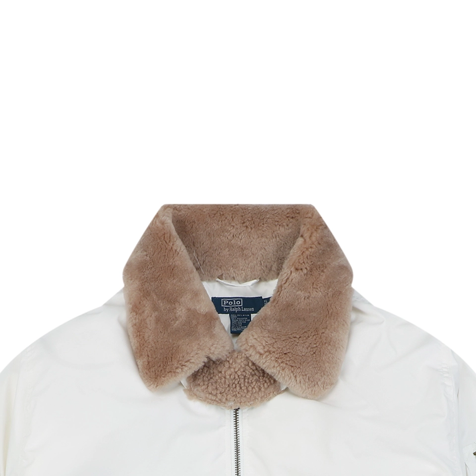Ralph Lauren Vintage Shearling-Collar Down Flight Jacket