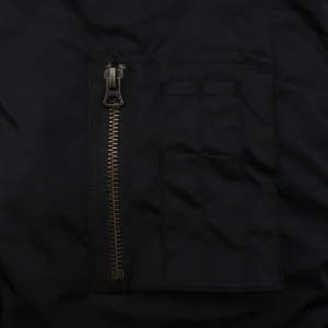 Ralph Lauren Vintage Shearling-Collar Down Flight Jacket Black Pocket