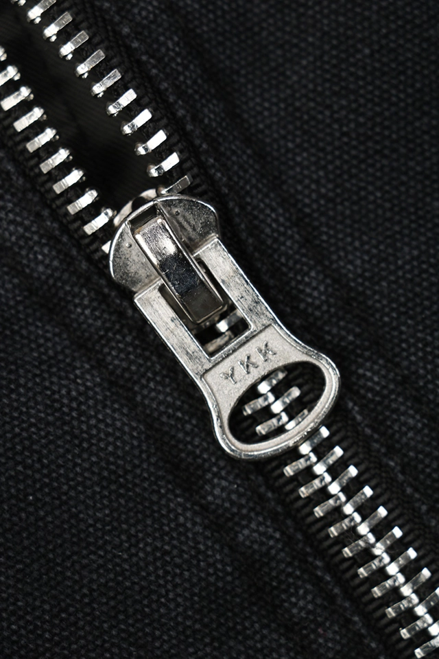 Stussy Embroidered Logo Hooded Cotton Jacket Black Zipper puller