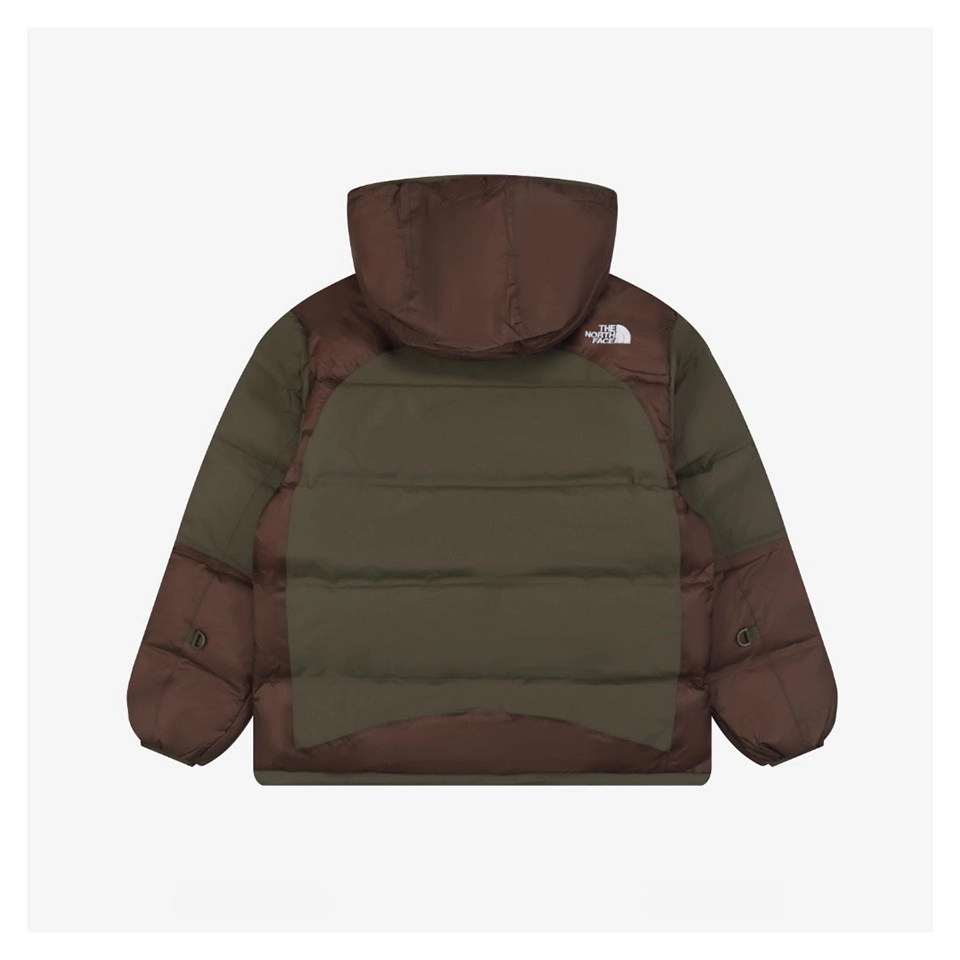 TNF UE Lightweight Hooded Down Jacket Brown Back view