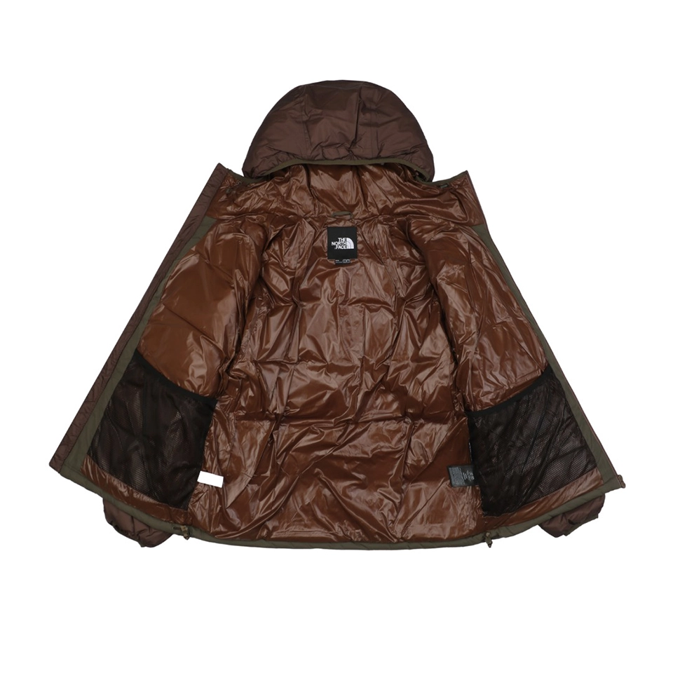 TNF UE Lightweight Hooded Down Jacket Brown Lining