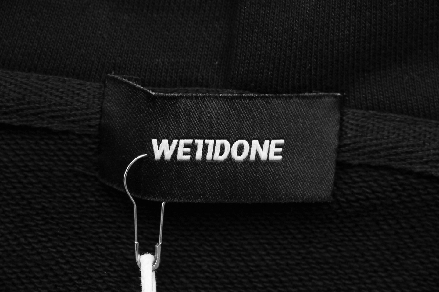 We11done Rhinestone Logo Hoodie Jacket Brand label