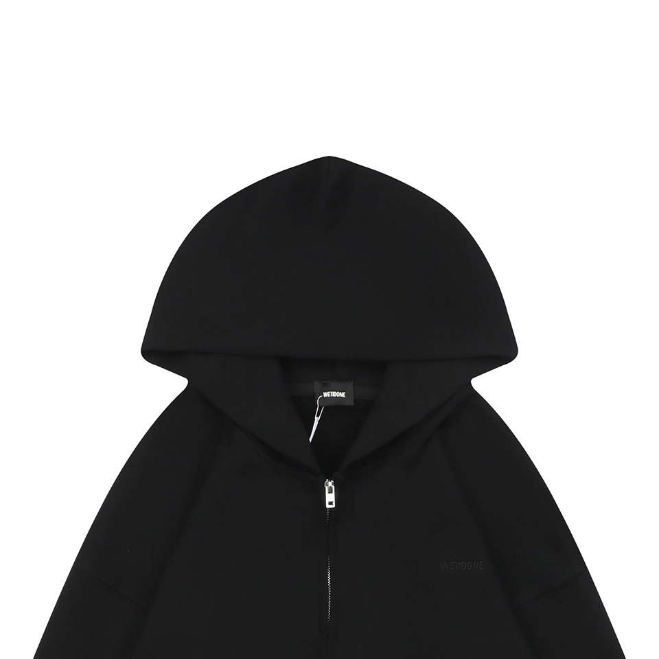 We11done Rhinestone Logo Hoodie Jacket