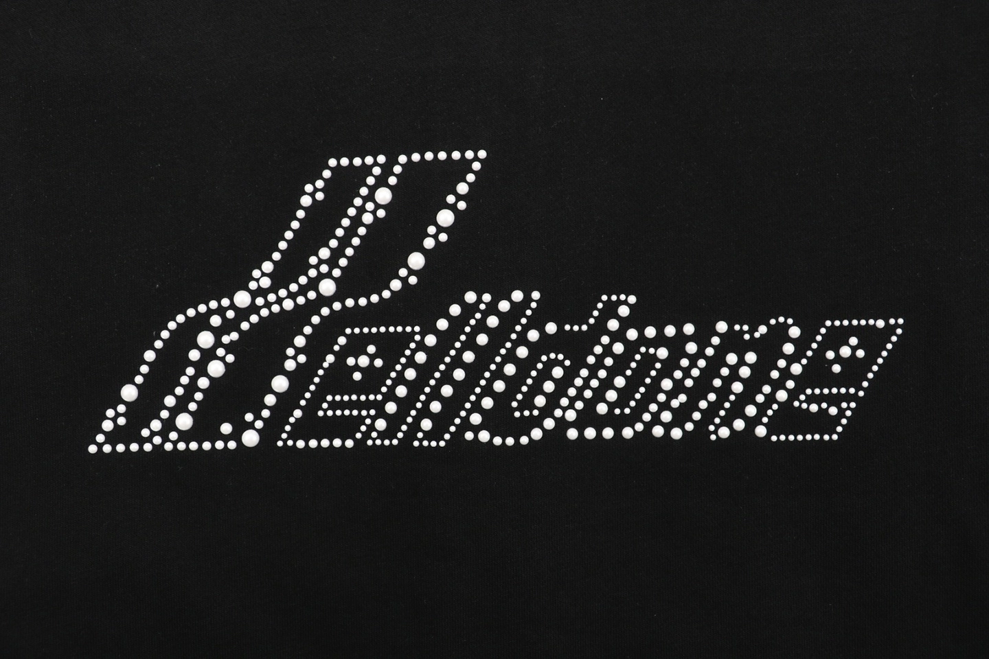 We11done Rhinestone Logo Hoodie Jacket Back Brand