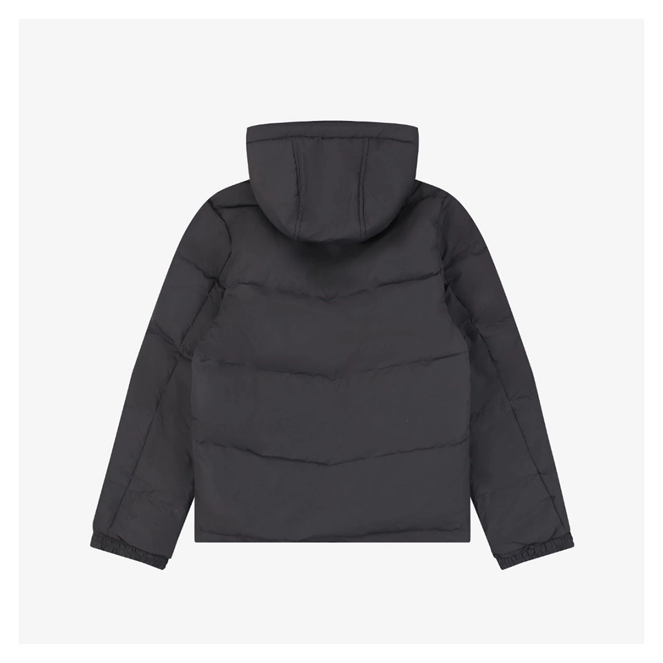 Adidas Three-Stripe Hooded Down Jacket Grey Back view