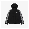 Ad Three-Stripe Hooded Down Jacket (Black/Grey/White)