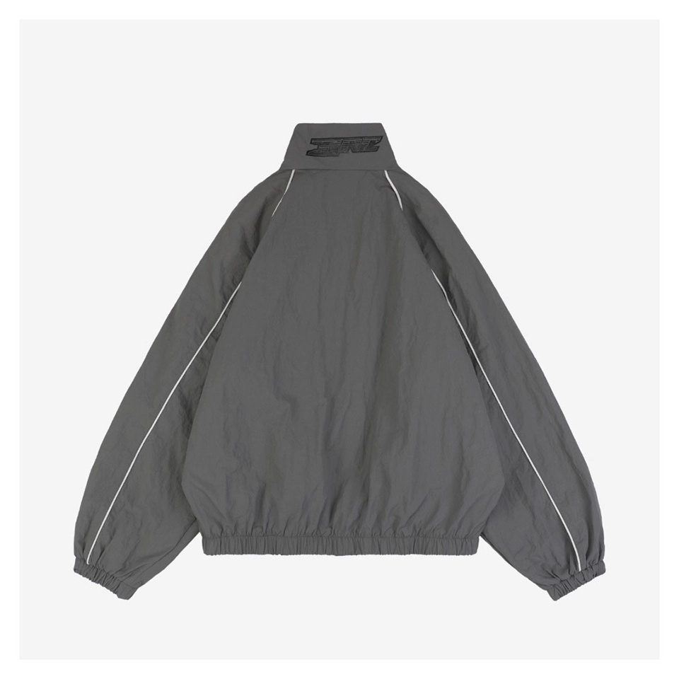 Adidas Valentine’s Day Trefoil Reflective Track Jacket Grey Back view