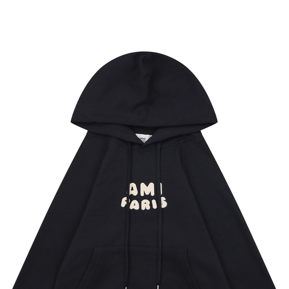 Ami Embroidered Letter Patch Hoodie6.jpeg