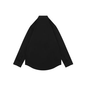 BBry Tonal Equestrian Knight Embroidered Shirt Black Back view