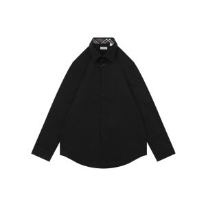 BBry Tonal Equestrian Knight Embroidered Shirt Black Front view