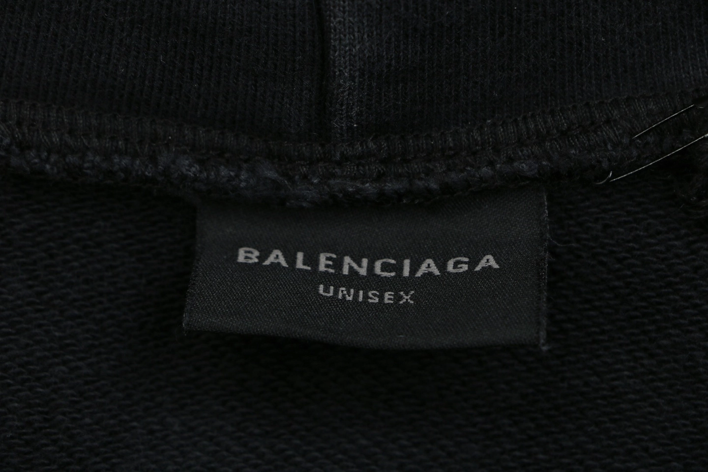Balenciaga Yellow Tape Print Oversized Hoodie Brand label