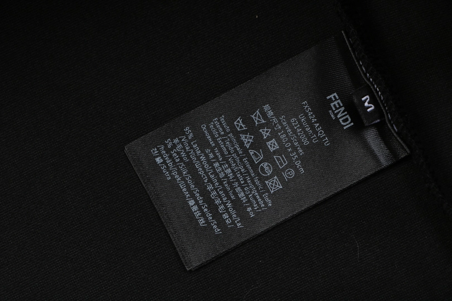 Fendi Graphic Letter Print Hoodie Black Wash label