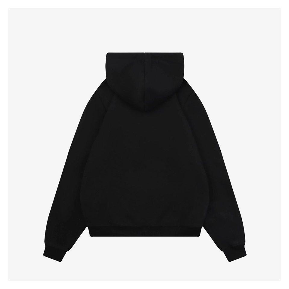 Fendi Graphic Letter Print Hoodie Black Back view