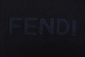 Fendi Logo Crewneck Knit Sweater Black Brand