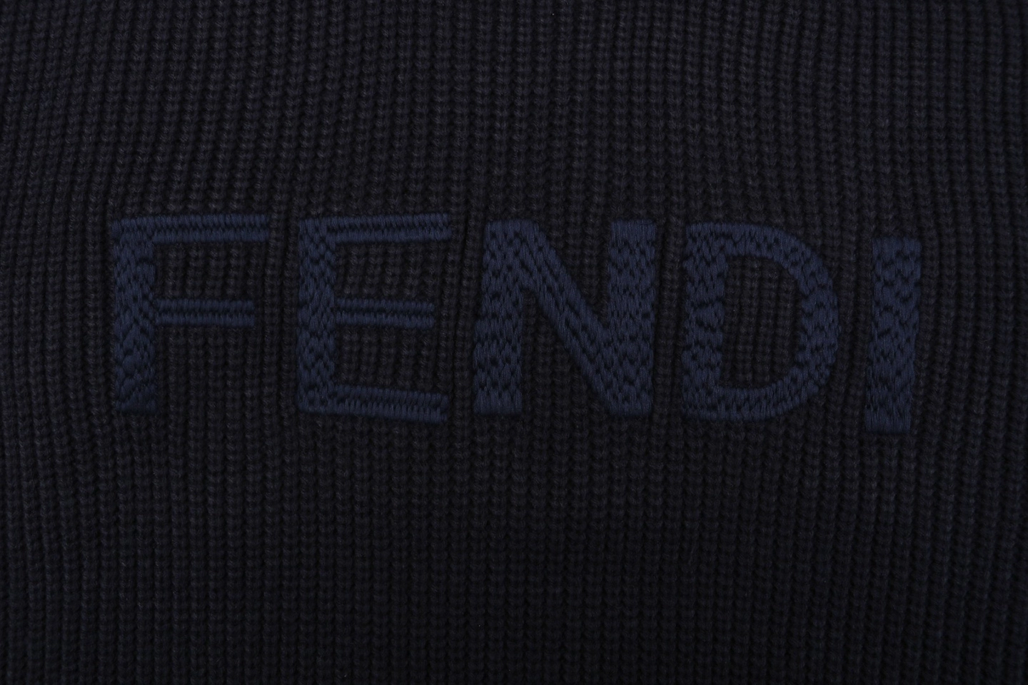 Fendi Logo Crewneck Knit Sweater Black Brand