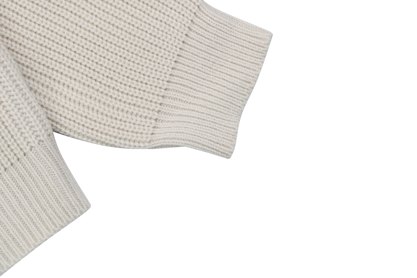 Fendi Logo Crewneck Knit Sweater Beige Cuff