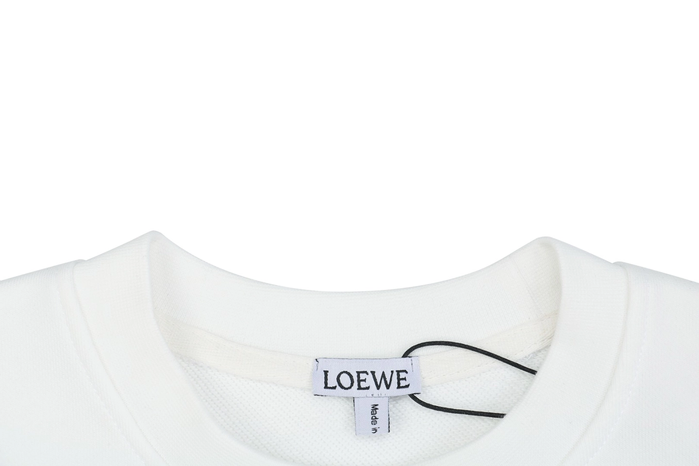 Loewe Daisy Logo Printed Crewneck Sweatshirt White Collar