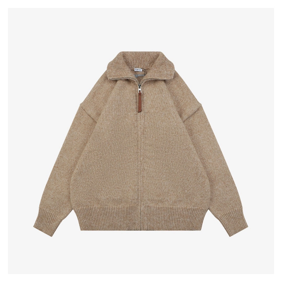 Loewe L Anagram Zip-Up Knit Jacket Front view