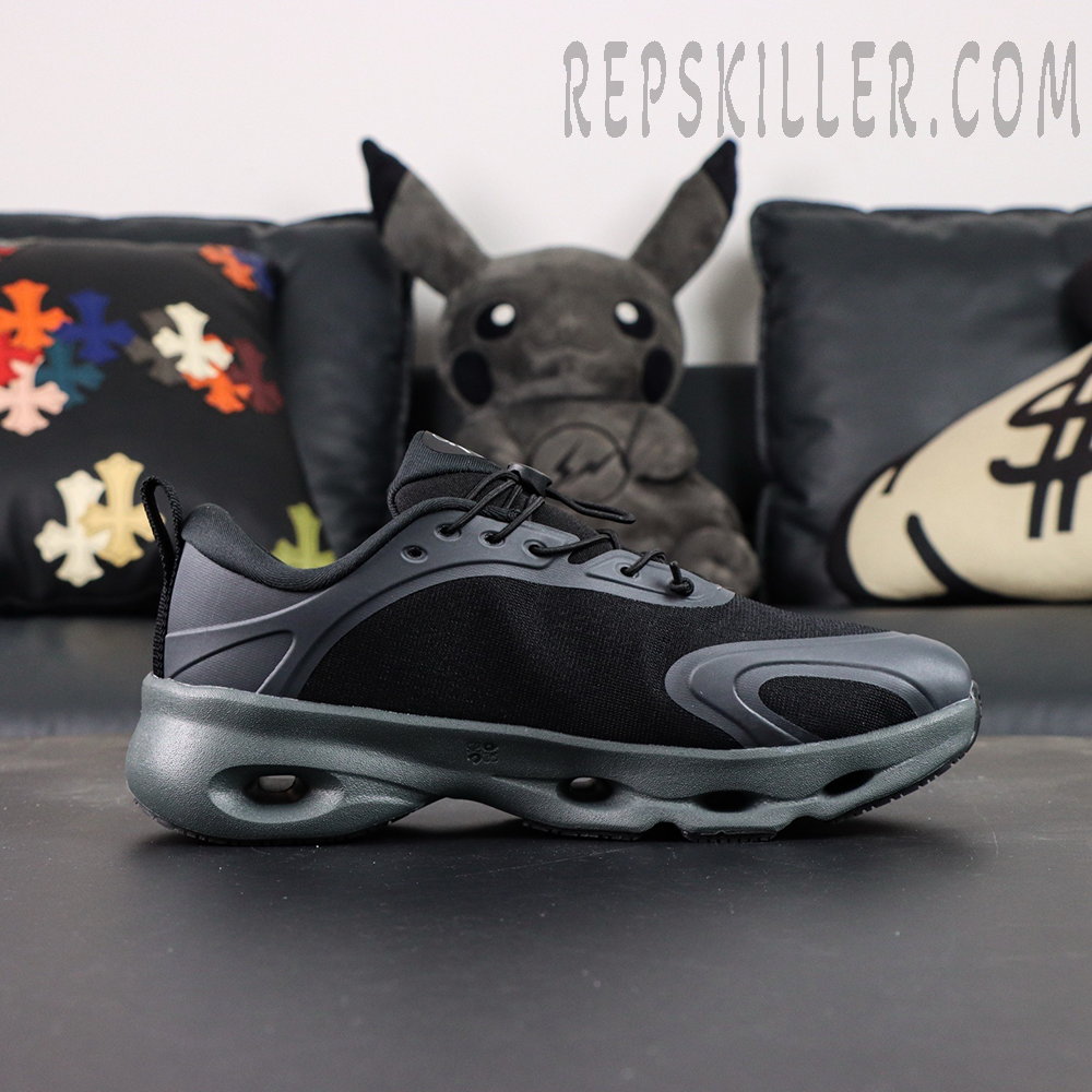 Loewe x On Cloudsolo Black sneakers side profile