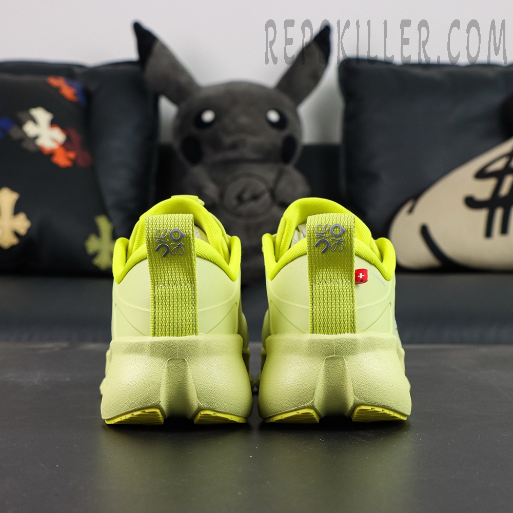 Loewe x ON Cloudsolo Lime Green sneakers, heel view