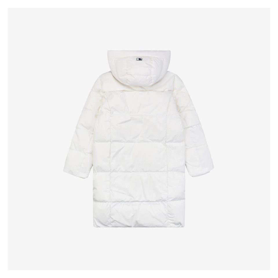 MLB New York Yankees Logo Long Down Jacket White Back view