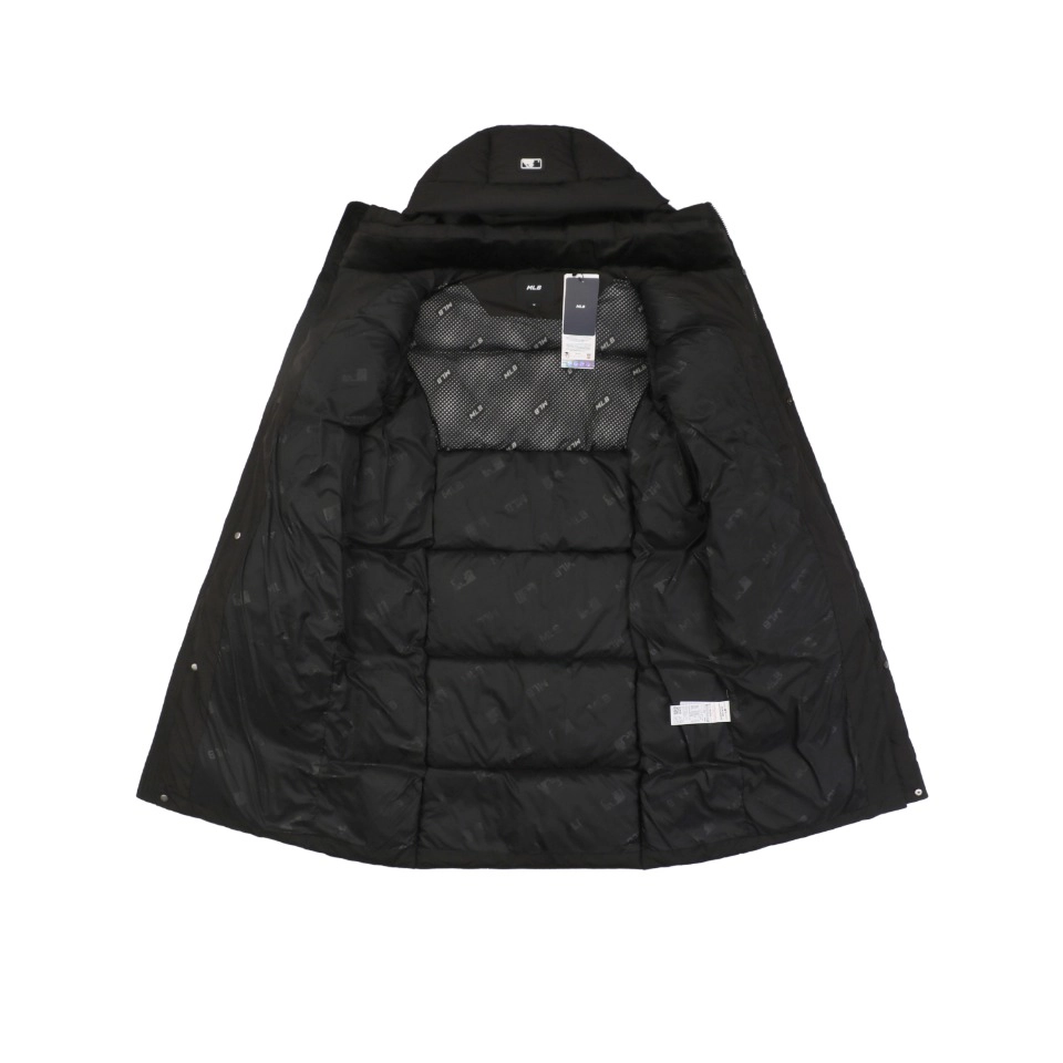 MLB New York Yankees Logo Long Down Jacket Black Lining
