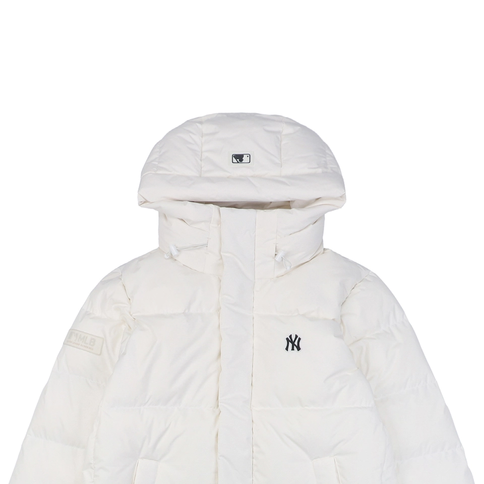 MLB New York Yankees Logo Long Down Jacket White