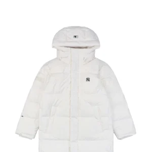 MLB New York Yankees Logo Long Down Jacket White