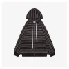 MM Brown Striped Hooded Knit Jacket