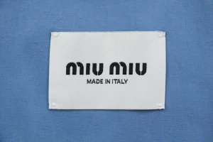 Miu Miu Embroidered Logo Poplin Jacket Brand label