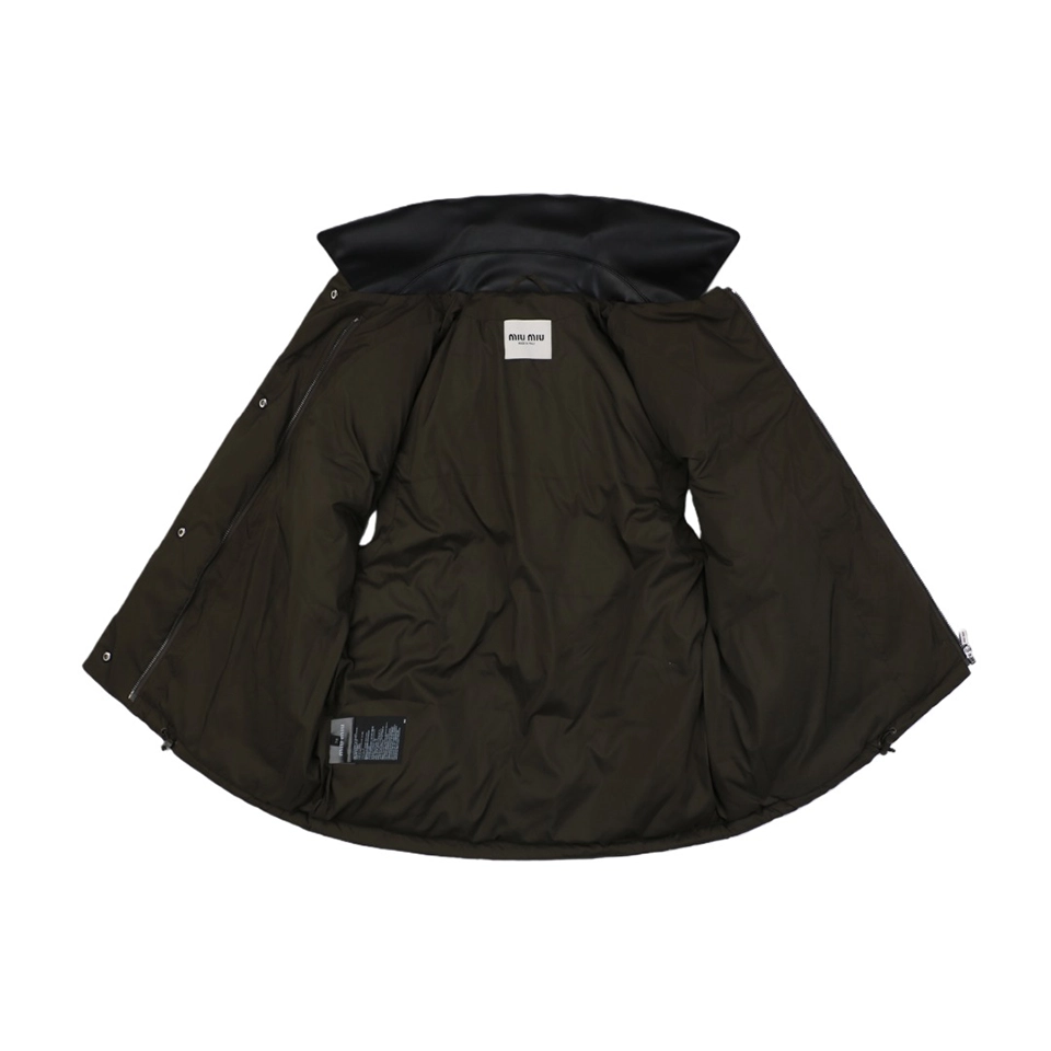Miu Miu Leather Collar Down Vest Lining