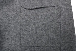 Miu Miu Logo Half-Zip Wool Blend Jacket Pocket
