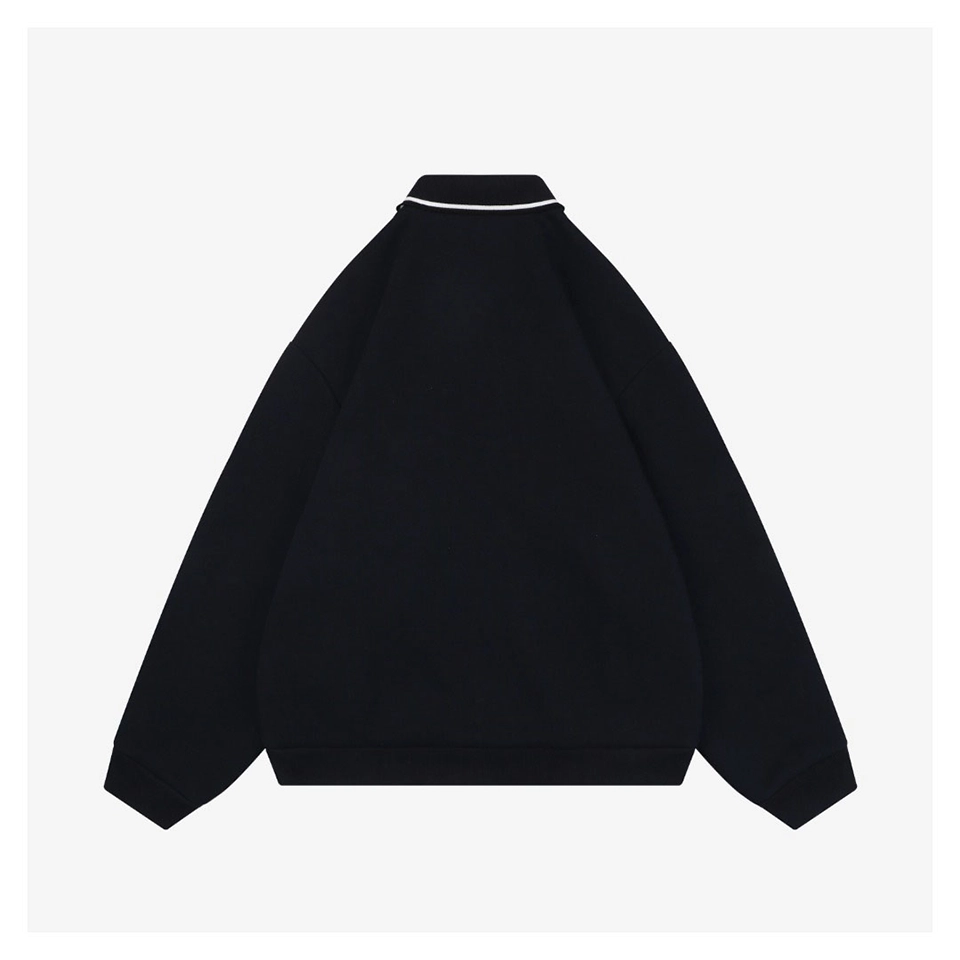 Miu Miu Logo Trim Collar Knit Zip Jacket Back view