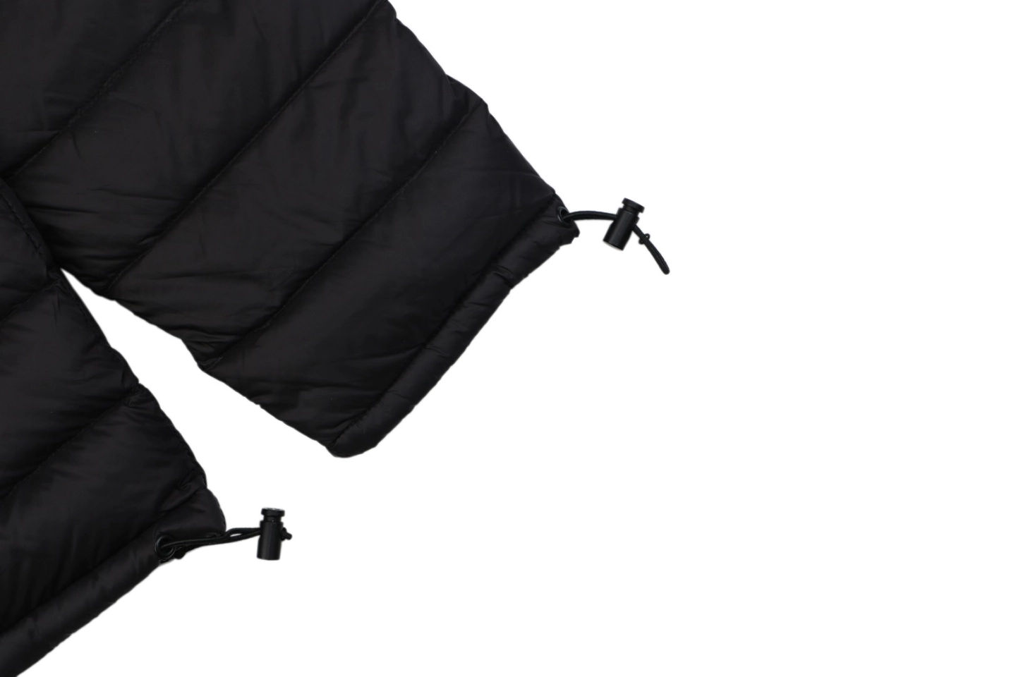 Miu Miu Minimal Logo Stand Collar Quilted Down Jacket Black Cuff