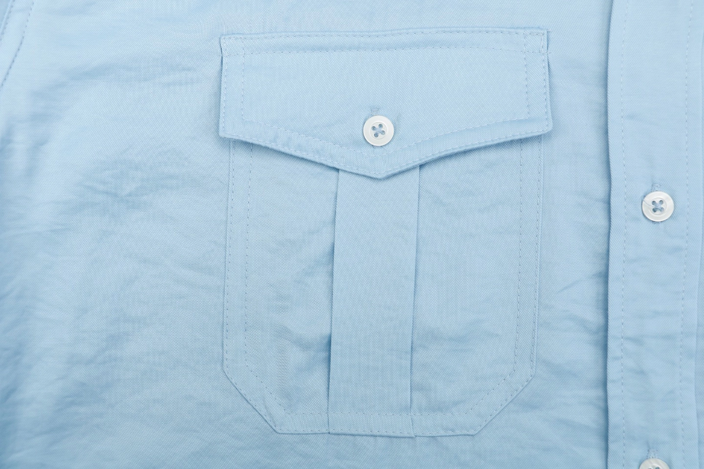 Miu Miu Poplin Bow Detail Shirt Blue Pocket