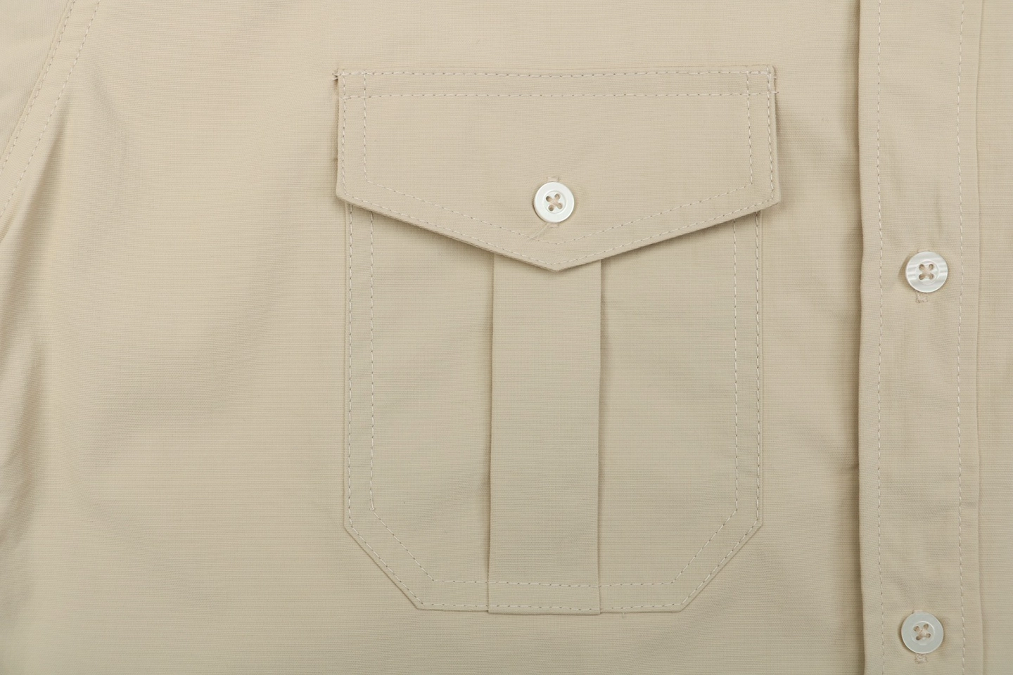 Miu Miu Poplin Bow Detail Shirt Khaki Pocket