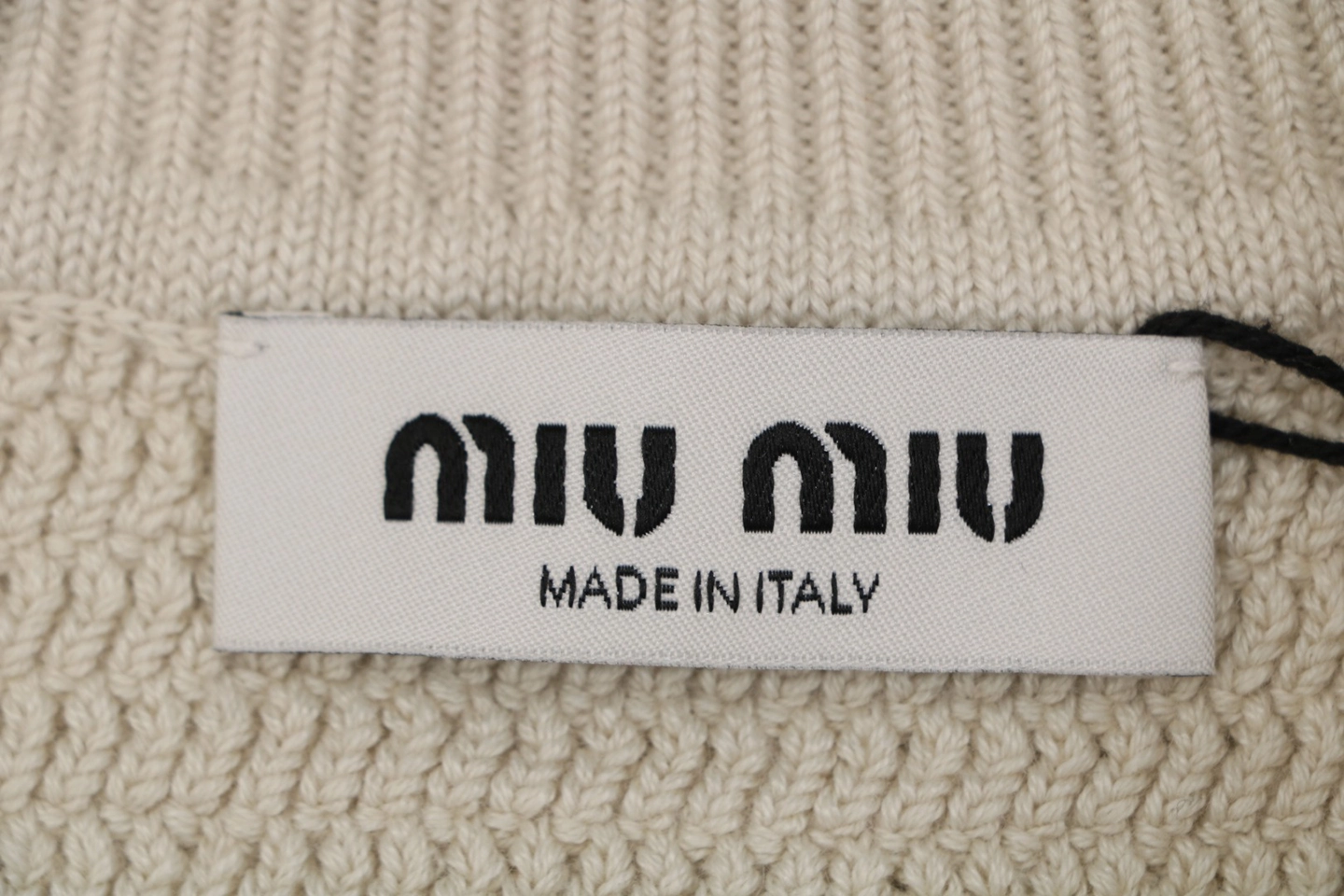 Miu Miu Red & Blue Ribbed Trim Cotton Zip-Up Jacket Brand label