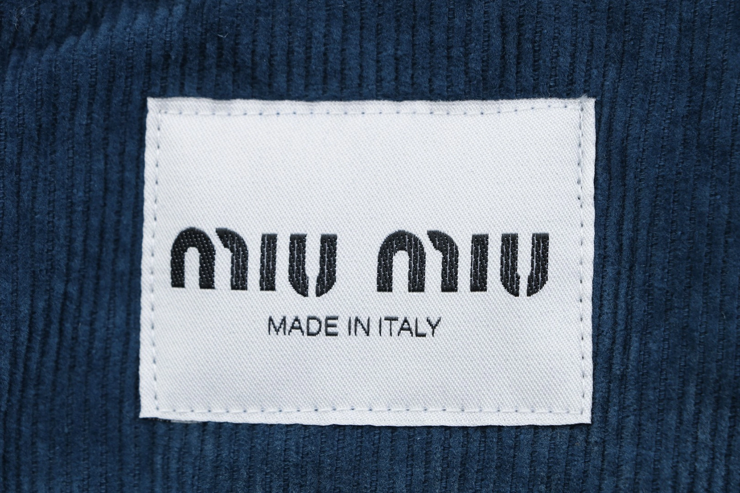 Miu Miu Washed Corduroy Padded Jacket Brand label
