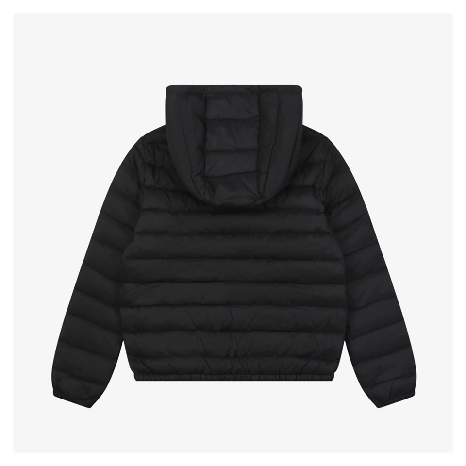 Moncler Hede Hooded Lightweight Down Jacket #506 Black Back view