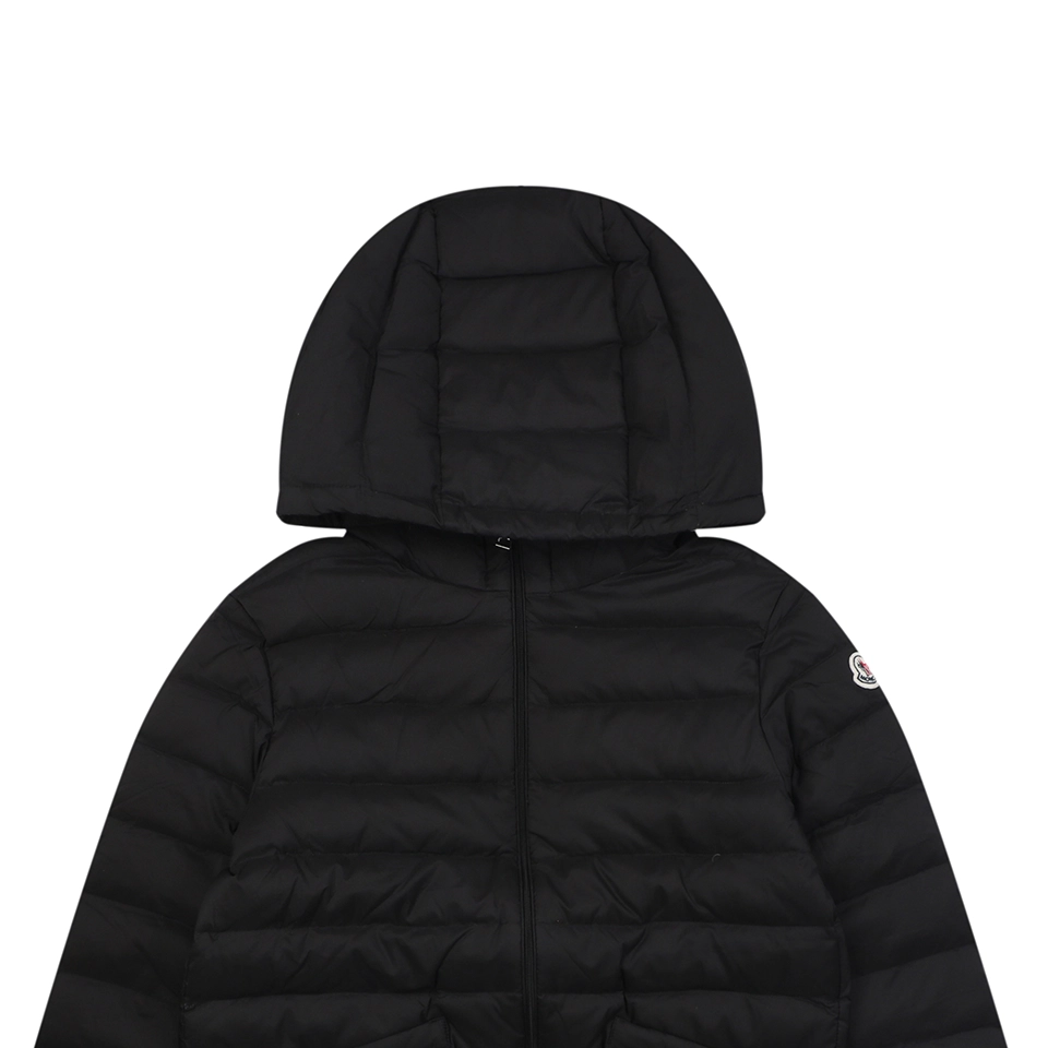 Moncler Hede Hooded Lightweight Down Jacket #506 Black