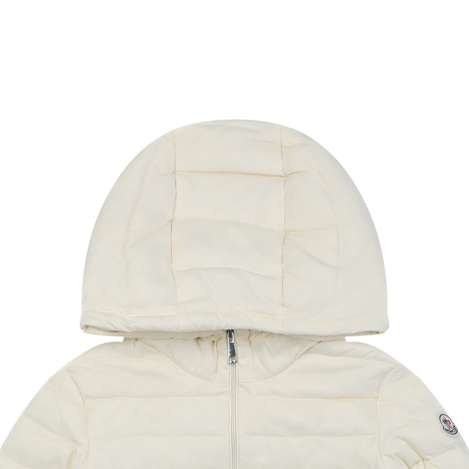 Moncler Hede Hooded Lightweight Down Jacket #506 White