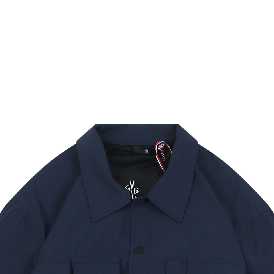 Moncler Multi-Pocket Utility Detachable Sleeve Jacket Blue