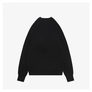 Mxxcler Tricolor Ribbed Collar Crewneck Knit Sweater Back view