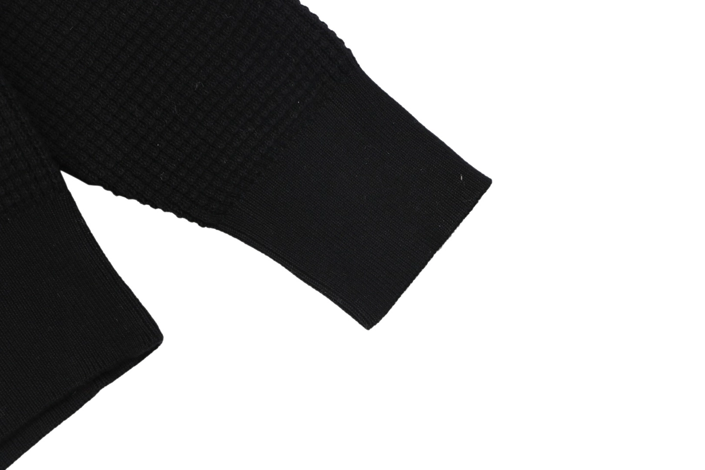 Mxxcler Tricolor Ribbed Collar Crewneck Knit Sweater Cuff