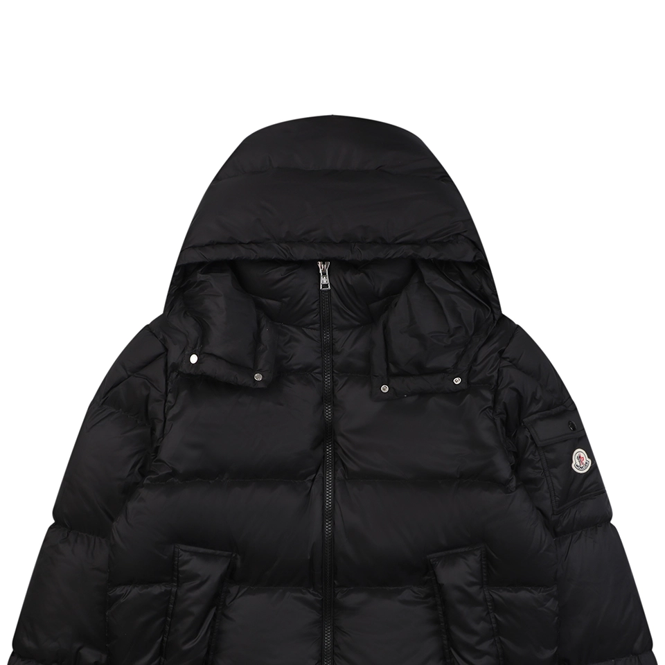 Moncler Vouyere Maya 2 Hooded Down Jacket #510 Black