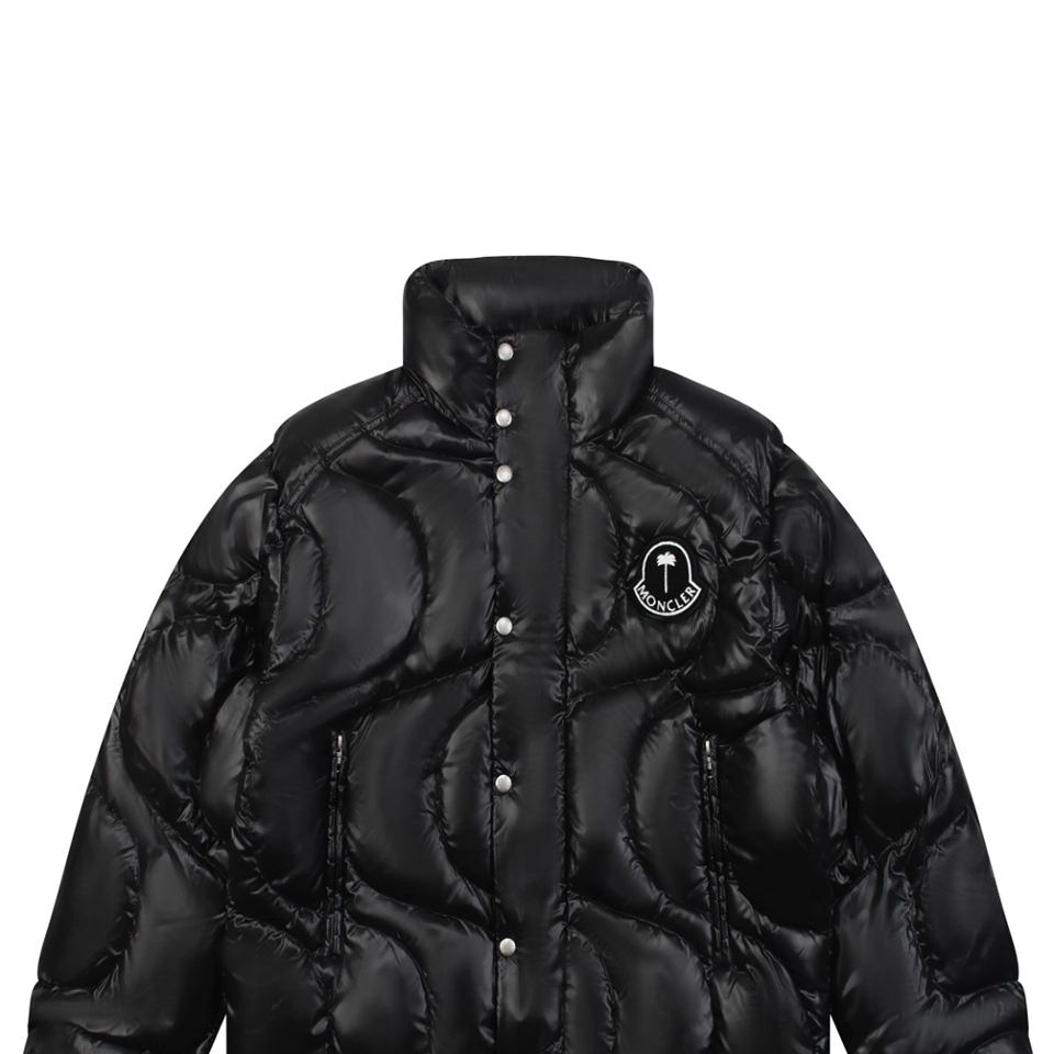 Moncler x Palm Angels Haunani Stand Collar Down Jacket Black
