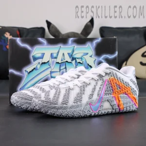 Nike Ja 3 EP “Light Show” on-feet display style shot with dynamic court-inspired background