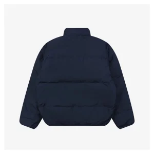 Nike Swoosh Stand Collar Down Jacket Blue Back view
